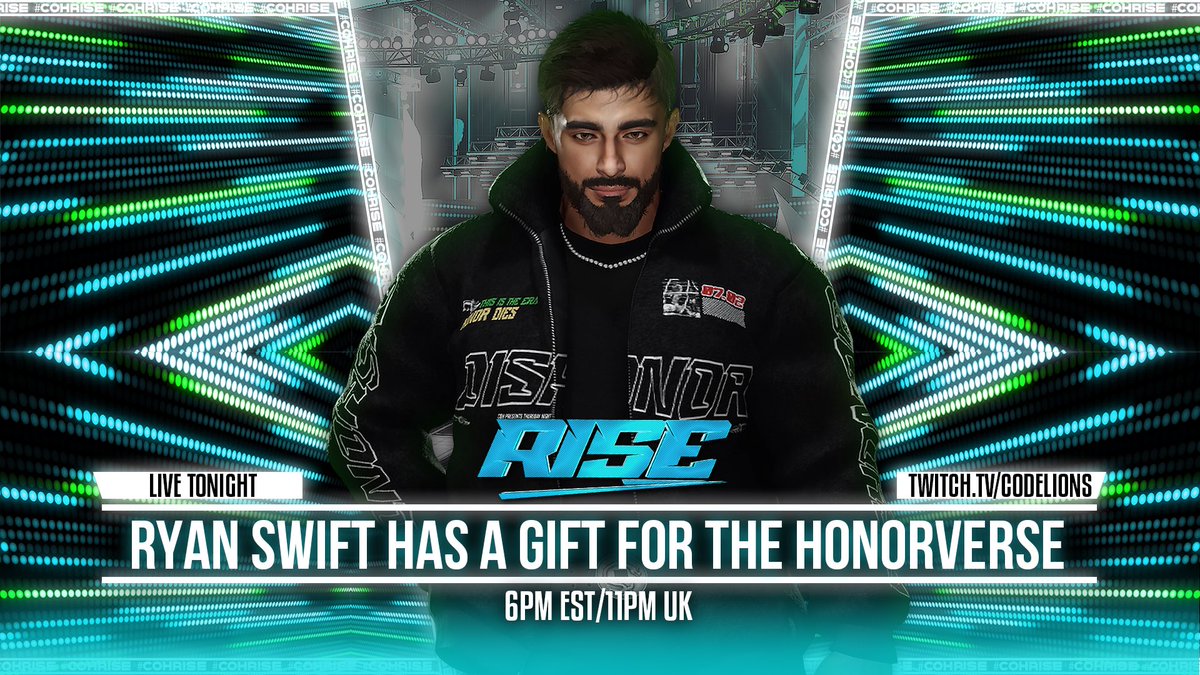 TONIGHT #COHRISE @ 6PM EST

🏆 Match TBA
💫Benny Guerrero in action!
💎Amaya Jackson vs ???
💫Richy Rich vs Mike Ace
💫JTD vs Duke Drama
🐴OTP vs Marty Michaels: Iron Stallion Title

#WWE2K26

+ EVEN MORE ⬇️

📺Twitch.TV/CodeLions