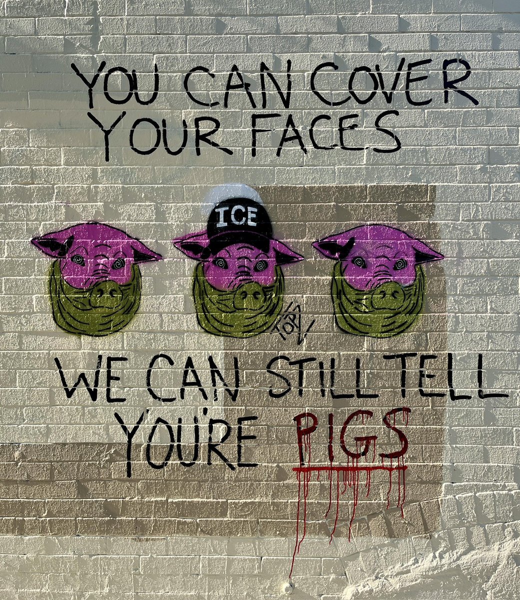 "You can cover your faces, we can still tell you're pigs"