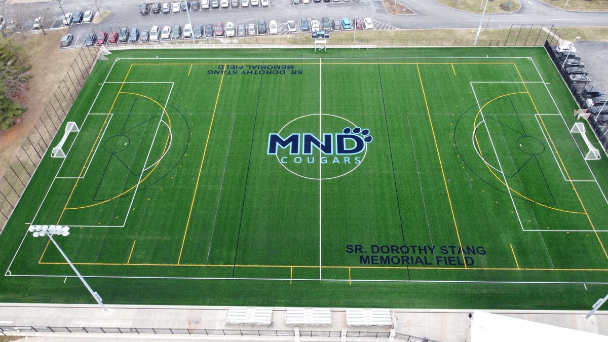 MNDAthletics's tweet photo. The turf replacement project is complete! A big thank you to @FieldTurf for working quickly through the winter to get this completed before our spring sports get started! #GoCougars https://t.co/Jt8QQClMmX