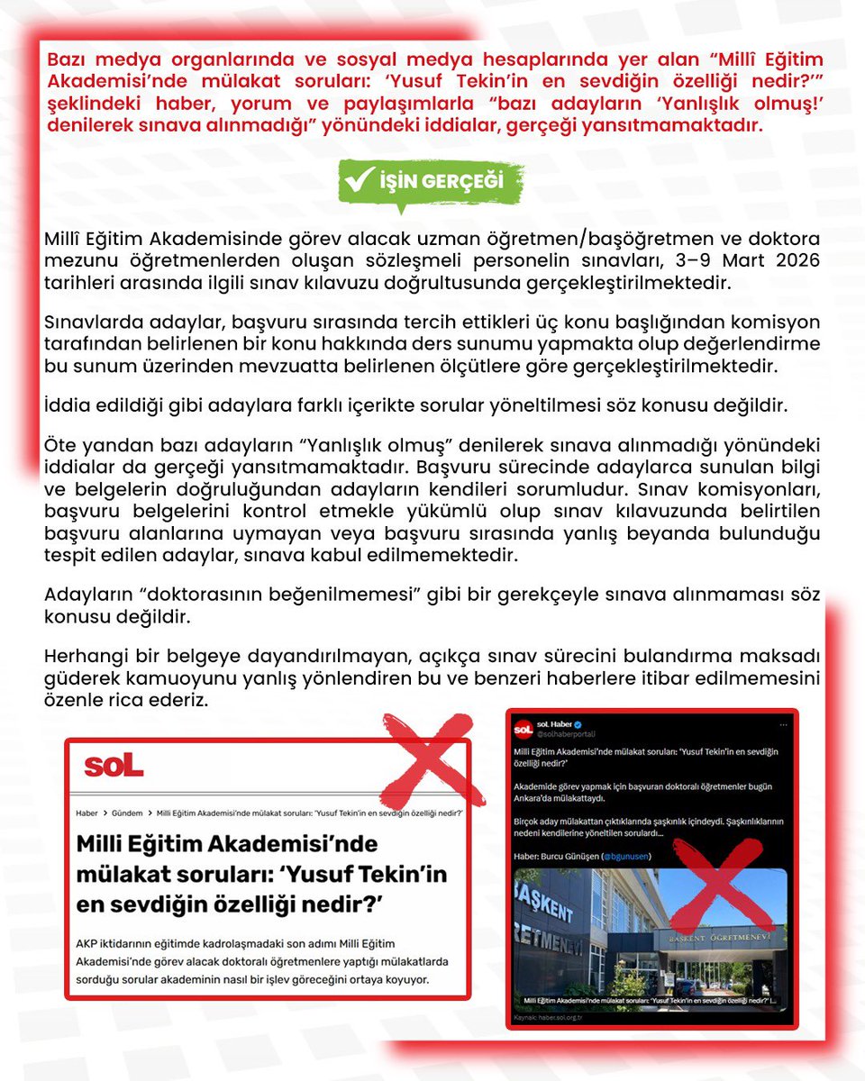 MEB Dezenformasyonla Mücadele tweet media