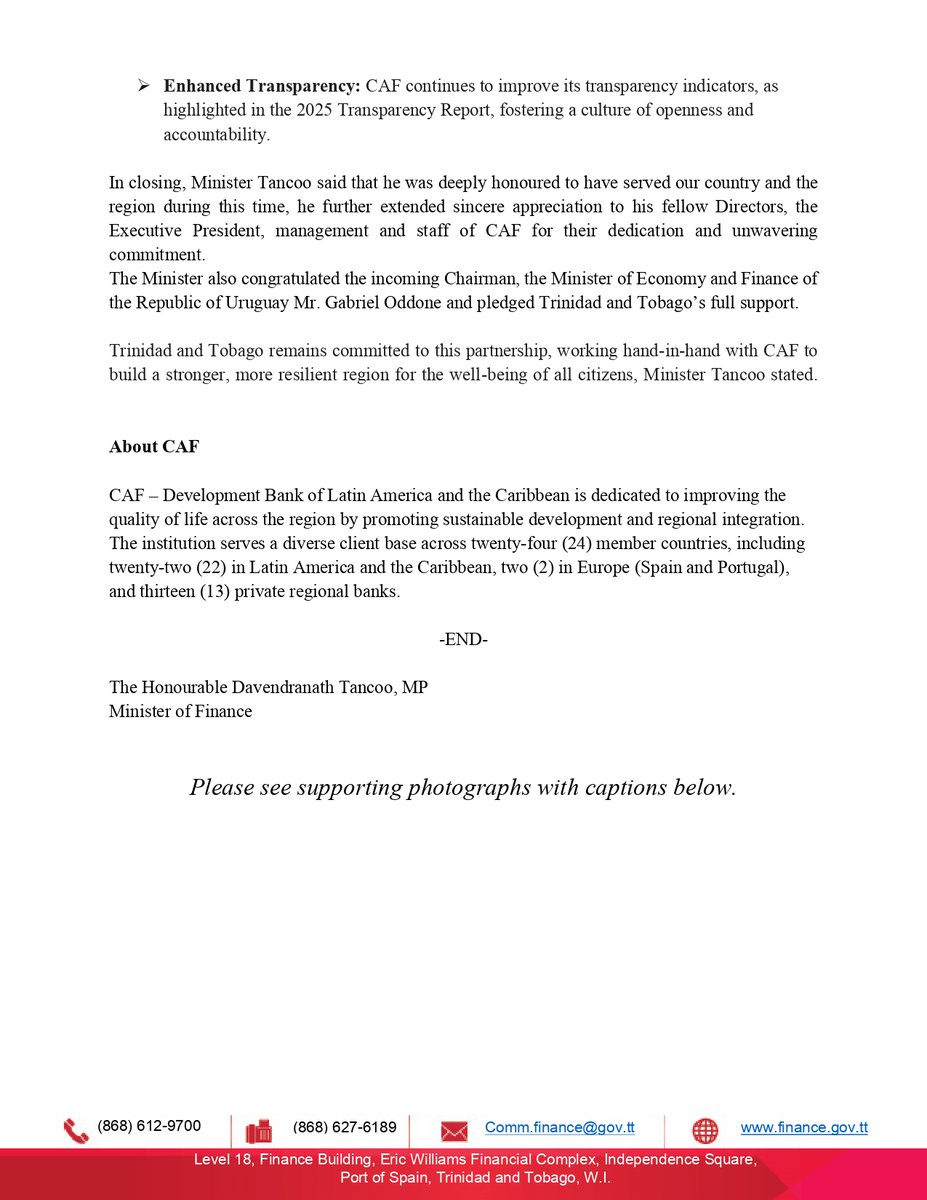 Ministry of Finance, Trinidad and Tobago tweet media