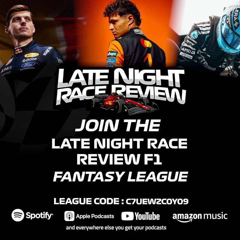 LNRaceReview's tweet photo. The Late Night Race Review F1 Fantasy League is now live!! ⚠️🏆🥳

Join us this season to see who will be crowned the LNRR 2026 F1 champion by signing up over on the official #Formula1 website &amp; using our league code below 👇🏻

https://t.co/M4cl6qLb1H

League Code: C7UEWZC0Y09 https://t.co/4vqt3ungbd
