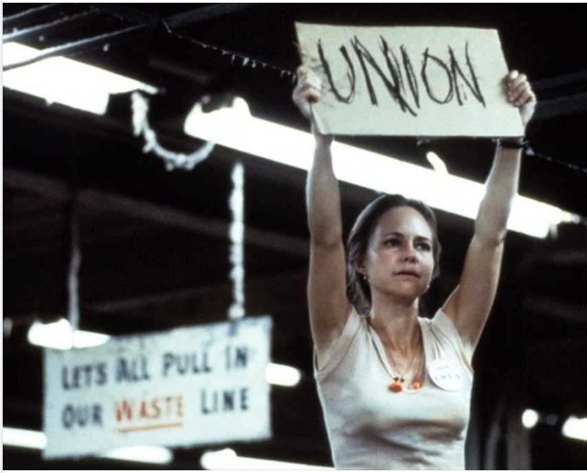 SEIU1107's tweet photo. Norma Rae showed the world what courage on the job looks https://t.co/RSdogYuoZS worker. One sign: UNION.Her stand became a symbol of what happens when working people find their voice and stand together. ✊🏽#UnionStrong #LaborHistory #SEIU https://t.co/ci4cq0Vgdo
