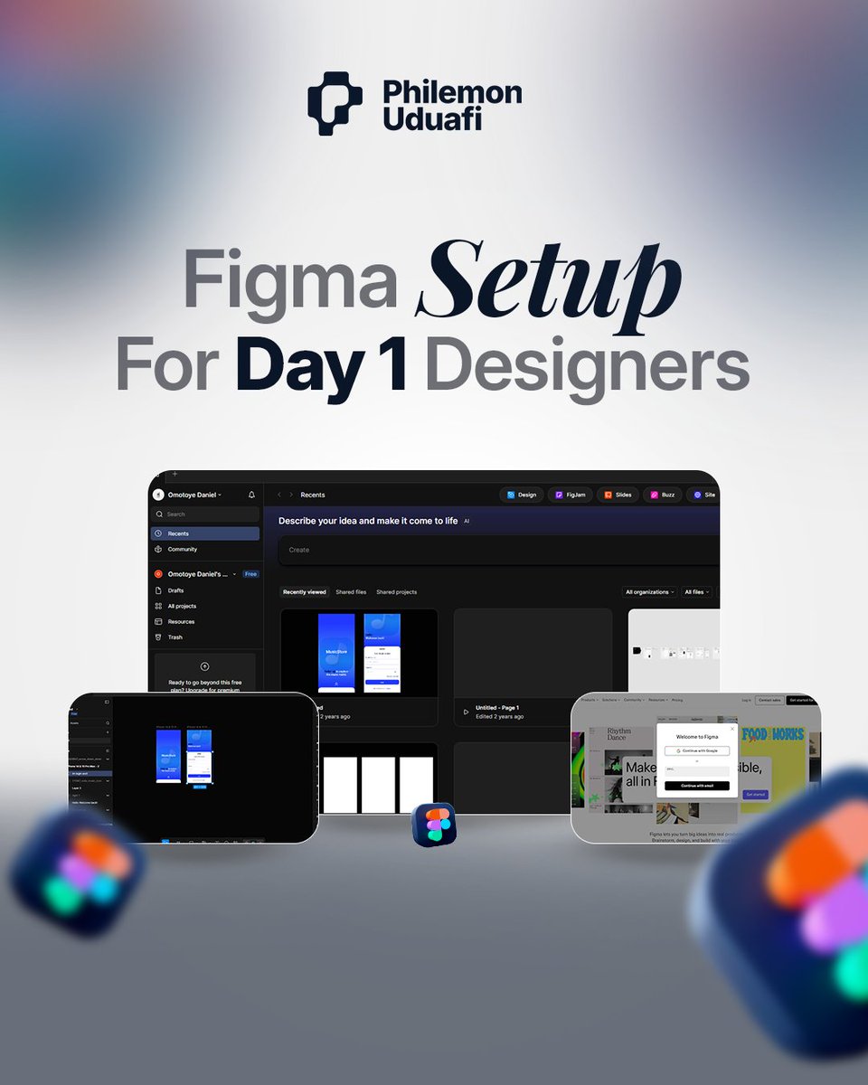uduafi_philemon's tweet photo. Free Figma setup for beginners:
1. Create an account (free forever)
2. Install desktop app
3. Browse community files
4. Start with UI kits You don't need Adobe.
Start here.
#FigmaTips #DesignTools #BeginnerDesigner #UIUXTools #FigmaDesign https://t.co/dVJtSK9LhW