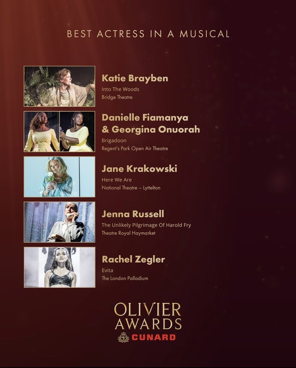 EmTBucket's tweet photo. YESSSSSS! The QUEEN that is @jennarusselluk is nominated for an Olivier Award!! 👑🎭🏆 Bravo, lovely lady!! So very well deserved and super chuffed for you!! 🫶🥰 xxx https://t.co/IY74yAwU0F
