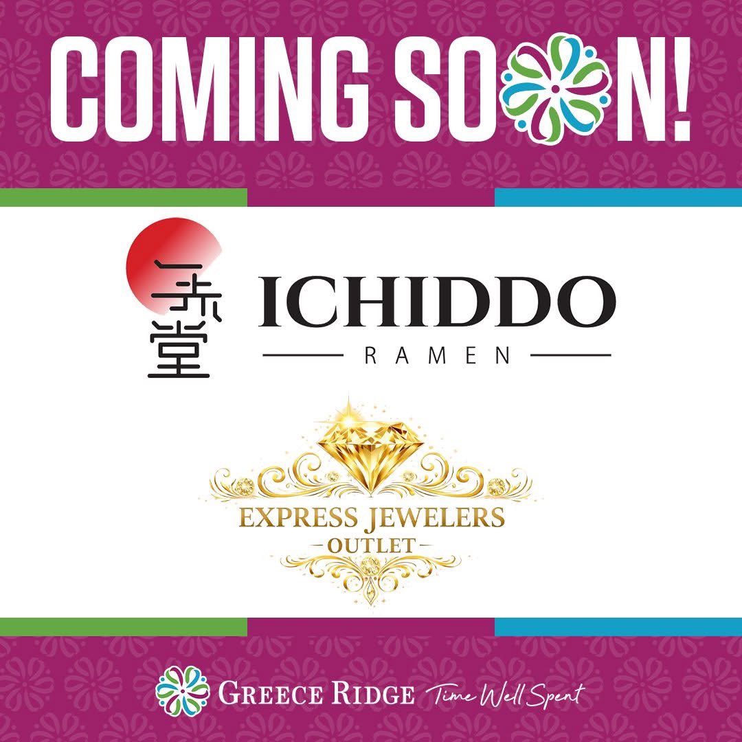 𝐂𝐎𝐌𝐈𝐍𝐆 𝐒𝐎𝐎𝐍 𝐓𝐎 𝐆𝐑𝐄𝐄𝐂𝐄 𝐑𝐈𝐃𝐆𝐄

Express Jewelers Outlet will bring watches, diamonds, gold and custom jewelry near Center Court, while Ichiddo Ramen will serve authentic Japanese ramen with customizable toppings in the food court. 

📰bit.ly/4aR4unn
