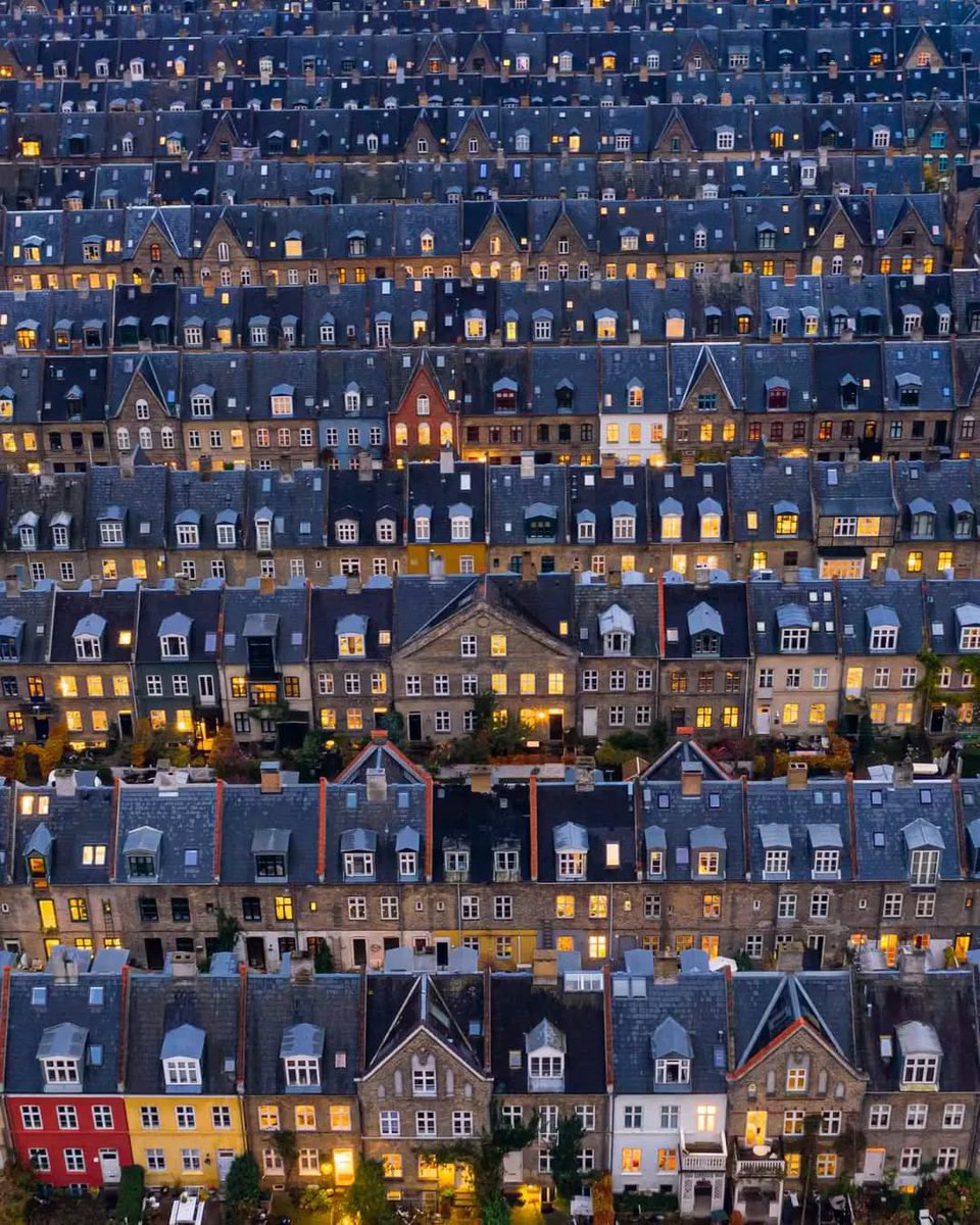 The Potato Rows in Kartoffelrækkerne, Østerbro, Copenhagen, built between 1873-1889.