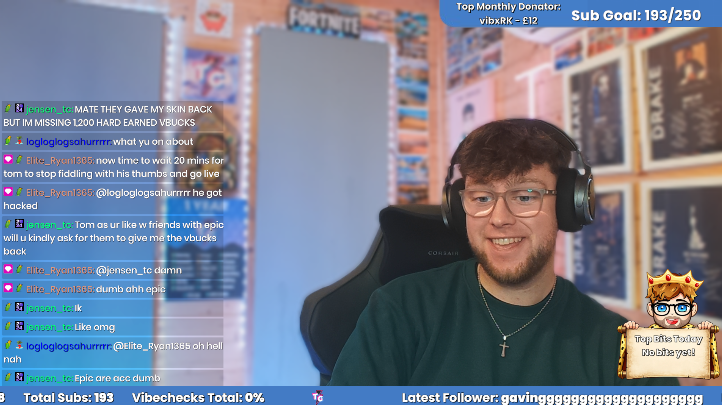 tomcornishh's tweet photo. THURSDAY TWITCH STREAM🔴

MINECRAFT MINI GAMES⛏️
NEW FORTNITE UPDATE CUSTOMS👀

https://t.co/9jmCbD7GYy https://t.co/Q4hbTh1wtR