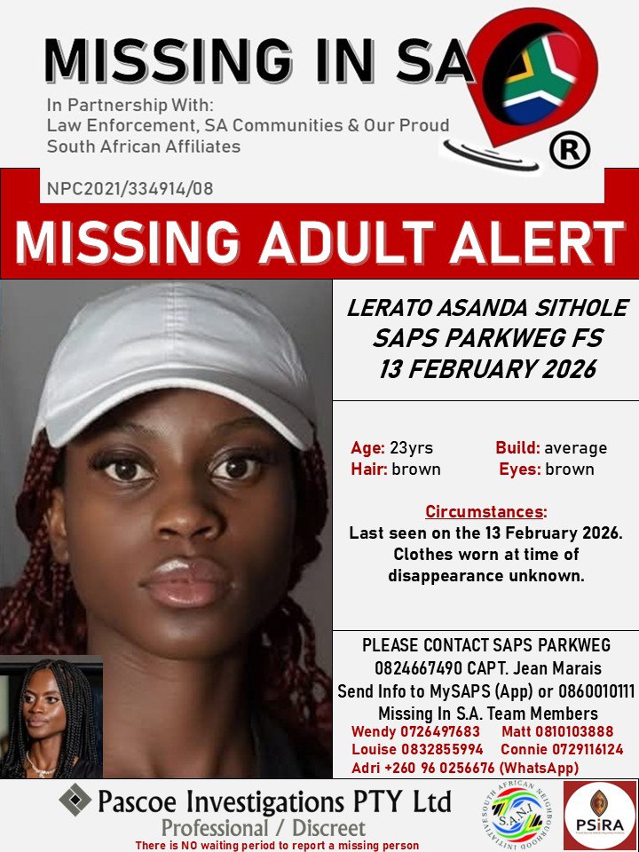 Missing Persons Southern Africa tweet media