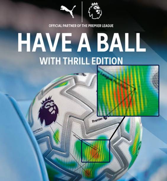 New Premier League ball has this seasons Arsenal heatmap on it 🤣