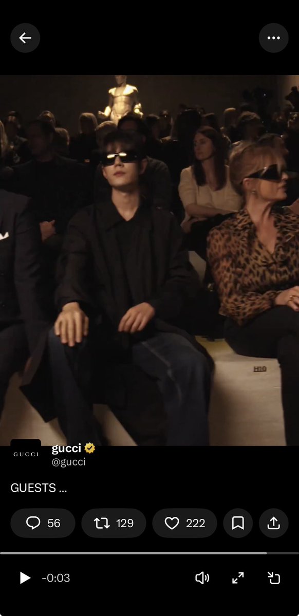 <a href="/gucci/">gucci</a> I found our superstar, GBA #XiaoZhan🌟
So charismatic in his Gucci outfit that day😍

#GucciPrimavera 
#XiaoZhanxGucci