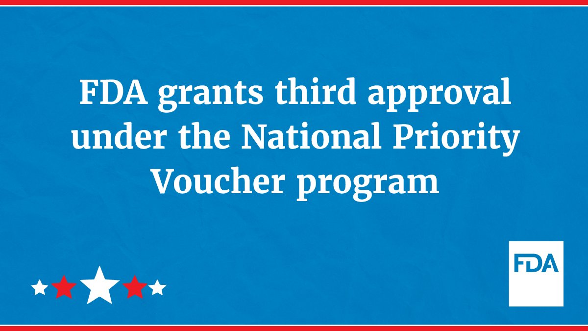FDA_Drug_Info's tweet image. #FDA approves a treatment for relapsed or refractory multiple myeloma under the FDA Commissioner’s National Priority Review Voucher (CNPV) pilot program.

fda.gov/news-events/pr…