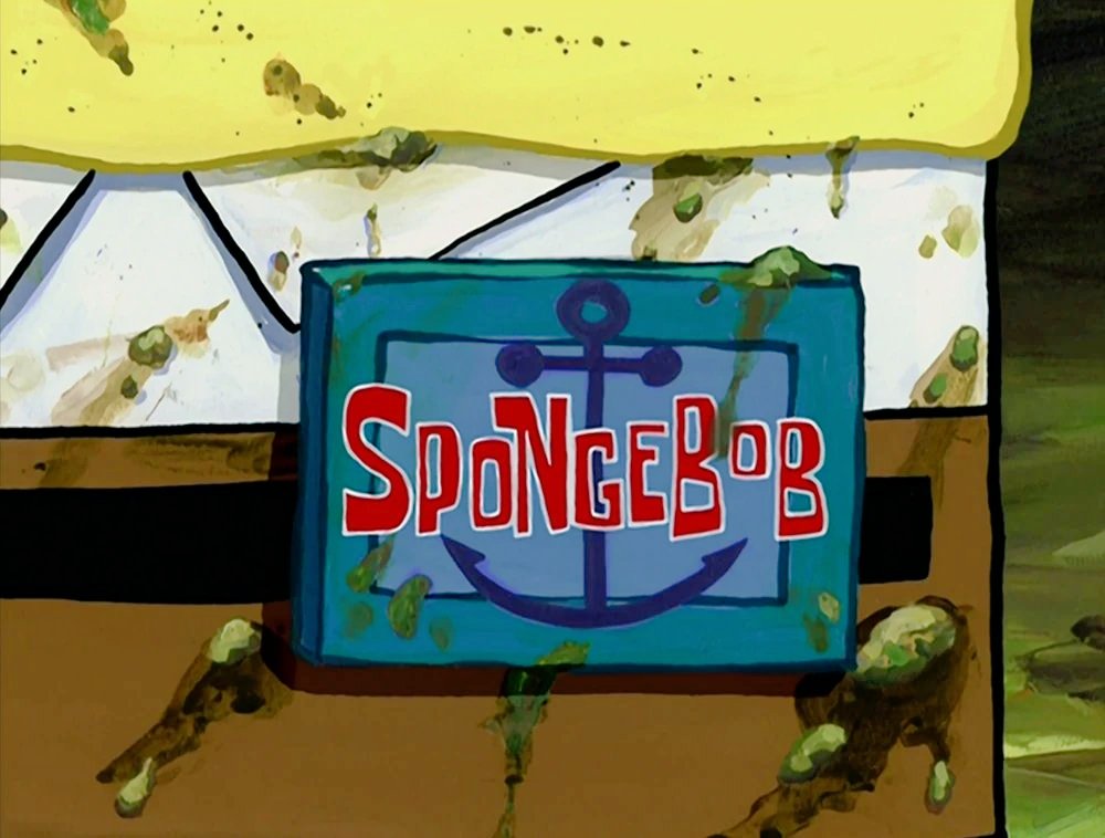 davidmarchie's tweet photo. Here's to SpongeBob's nametag. #SpongeBob #NametagDay #SpongeBobSquarePants https://t.co/Bk5fjskOi0