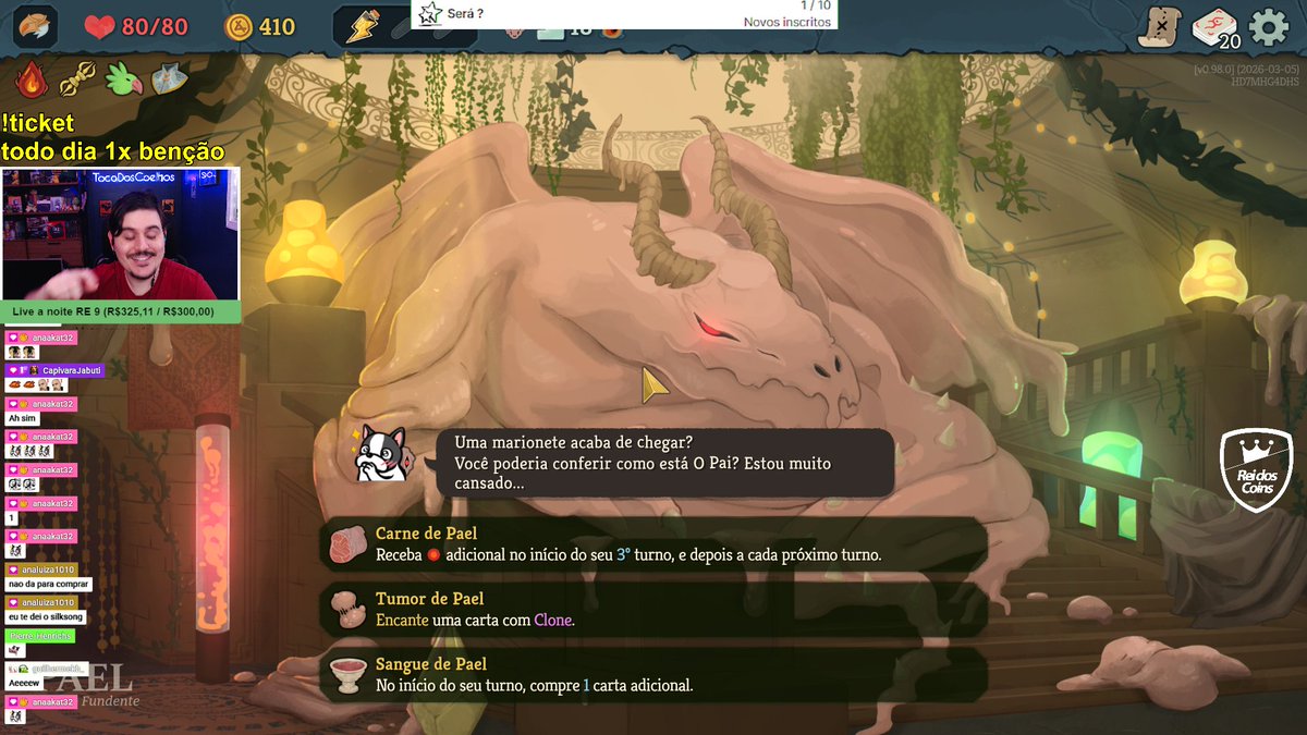 tocadoscoelhos2's tweet photo. Passamos de primeira do primeiro boss no Slay the Spire 2!

Thanks @MegaCrit pela key do game.

#SlaytheSpire  #sts2 https://t.co/VMYu9UceMi