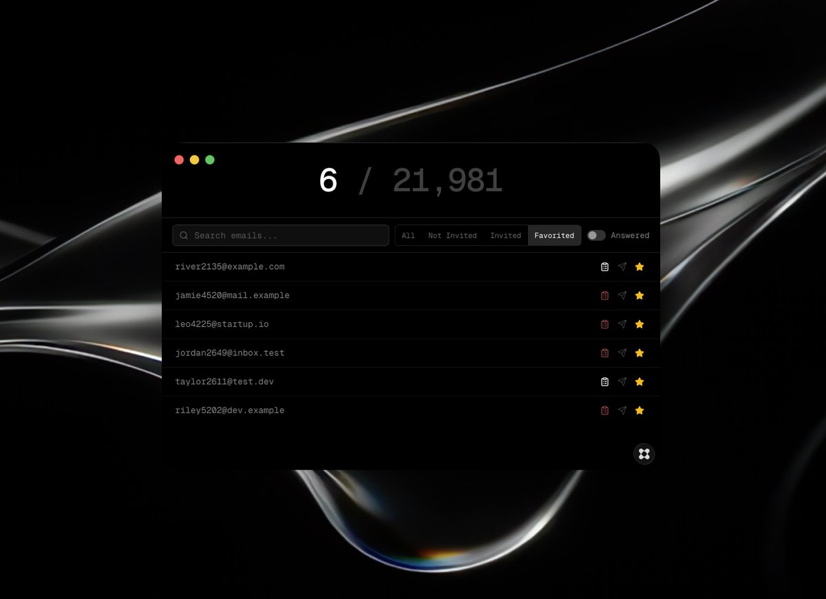 absolutely loving my <a href="/glazeapps/">Glaze</a> waitlist app

just added a way for me to favourite specific emails to give early access to 

ridiculous how easy it was to build it 😆