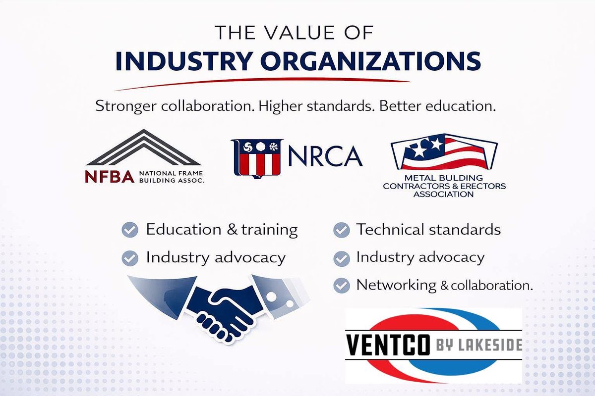 ben_oskarsson's tweet image. Strong industries don’t happen by accident.Organizations like NFBA, NRCA, and MBCEA play an important role and we’re proud to support them. 
Because strong partnerships help build stronger construction community.
#NFBA #NRCA #MBCEA #ConstructionIndustry #MetalRoofing #PostFrame