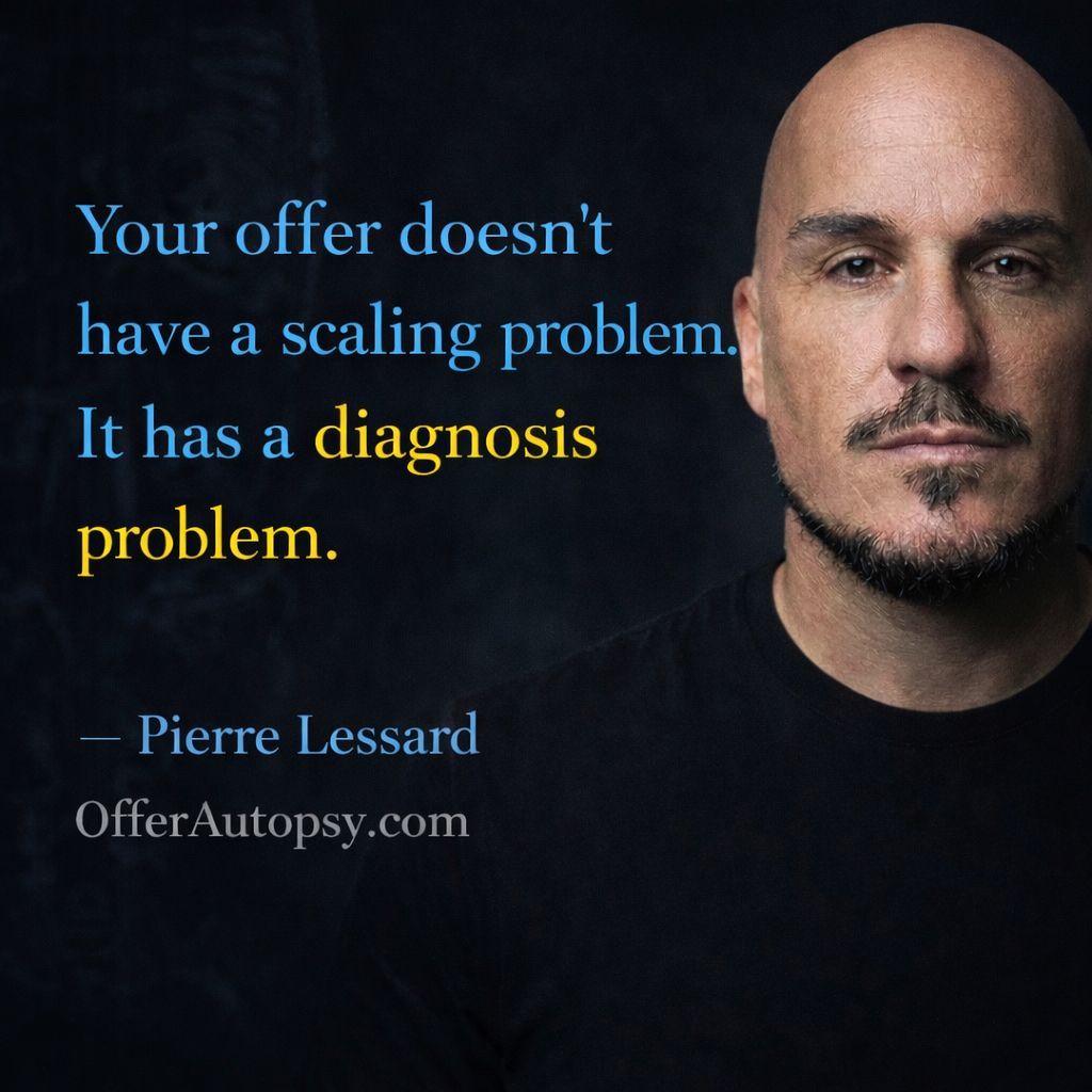 LessardisMore's tweet photo. Your ad agency blames the closers.

Your closers blame the leads.

Your sales trainer blames the script.

And you’re stuck in the middle paying all of them.

High-ticket offers rarely break because of one thing.

They break because nobody is looking at the entire system. https://t.co/MvrHRgwtwk