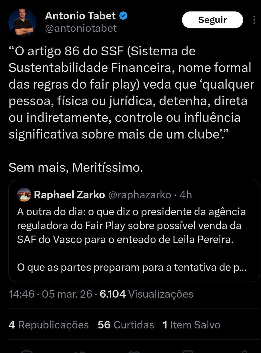 Danteskoo's tweet photo. O curioso caso do clube que não é mais rival e tem a defesa do Haiti mas deixa todo mundo preocupado com a legislação da SAF no Brasil. https://t.co/6DoCRGrs7M