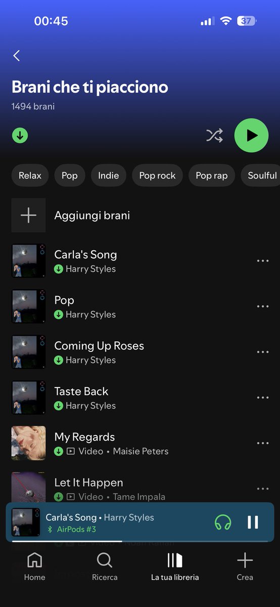 situa delle canzoni che mi sono piaciute dopo il primo ascolto