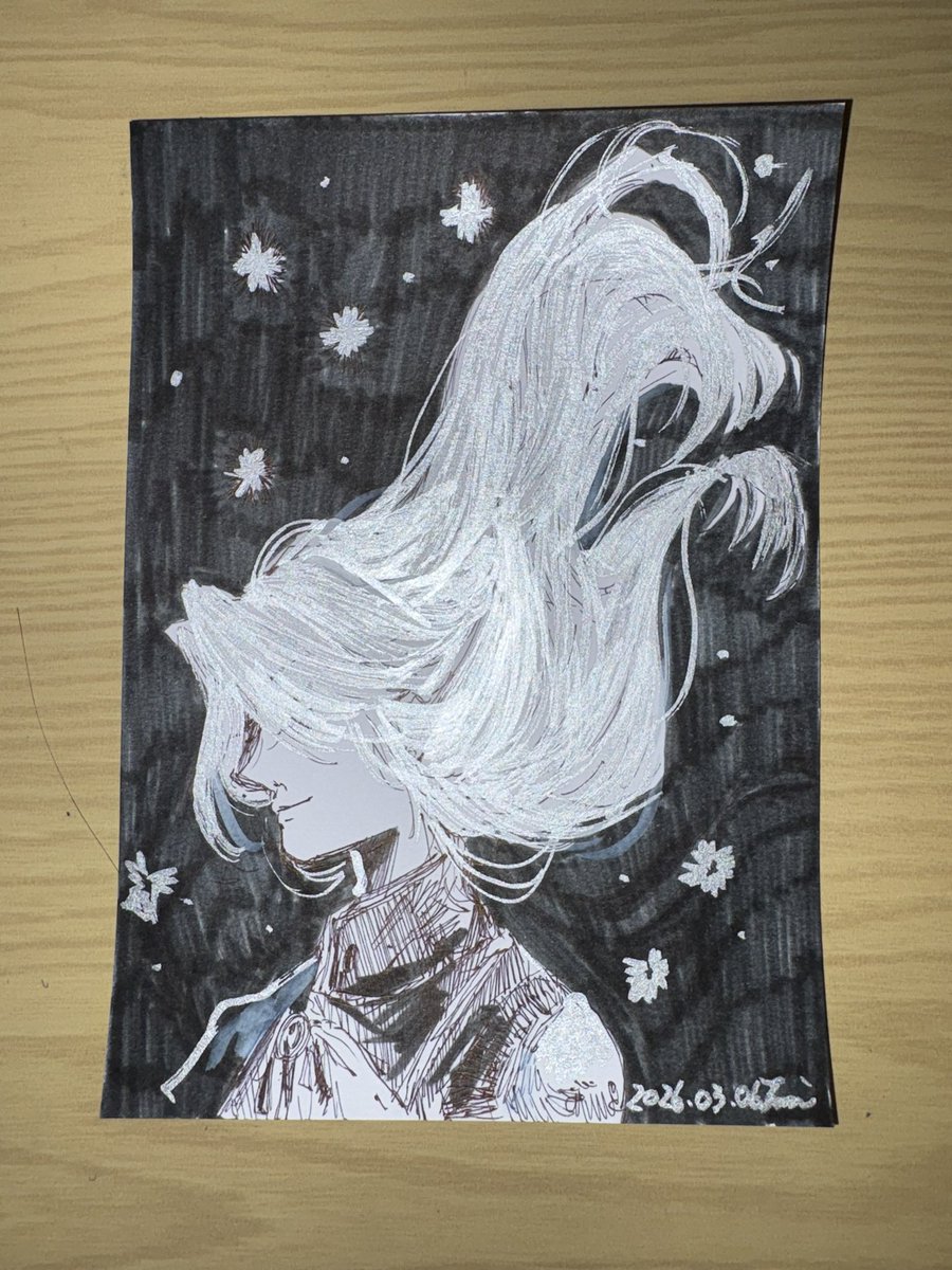 朝活で描いた絵 クイーンはもっと上手くやれる気がするからリベンジする……