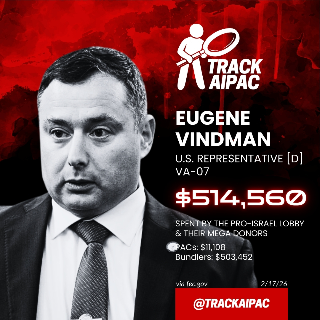 Rep. Vindman supports funneling billions to the Israeli apartheid