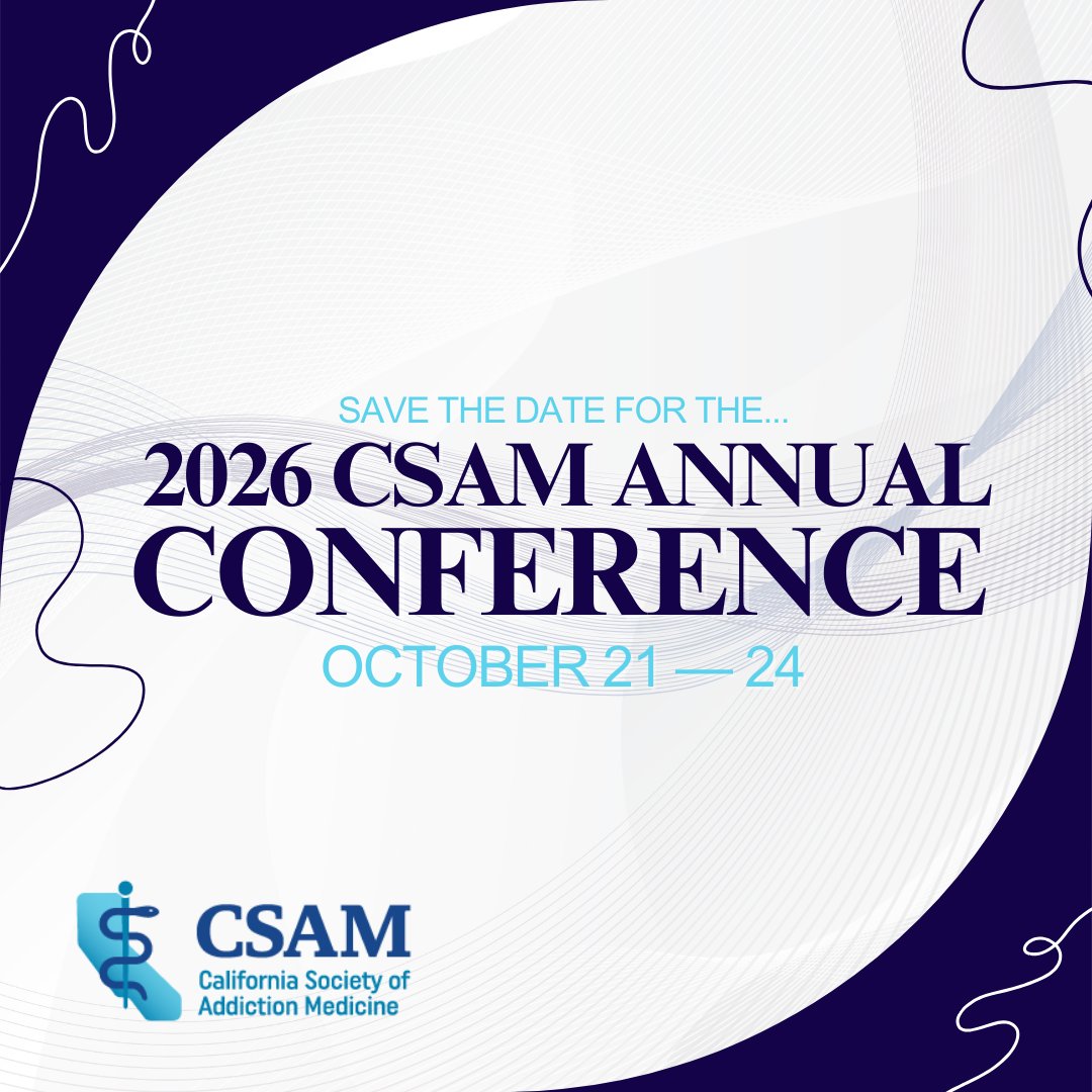 CSAM - California Society of Addiction Medicine tweet media