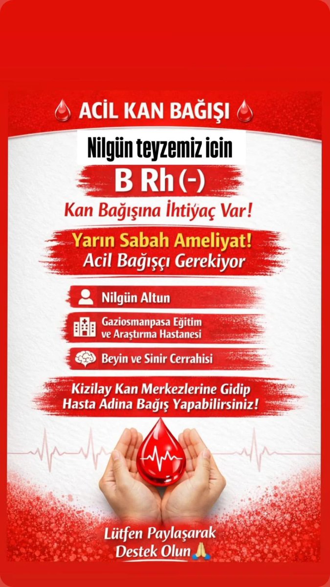 Bağış yapmak için size en yakın Kızılay Kan Merkezi'ne gidip hasta adını söyleyerek kan bağışında bulunabilirsiniz.

#UNIGFB