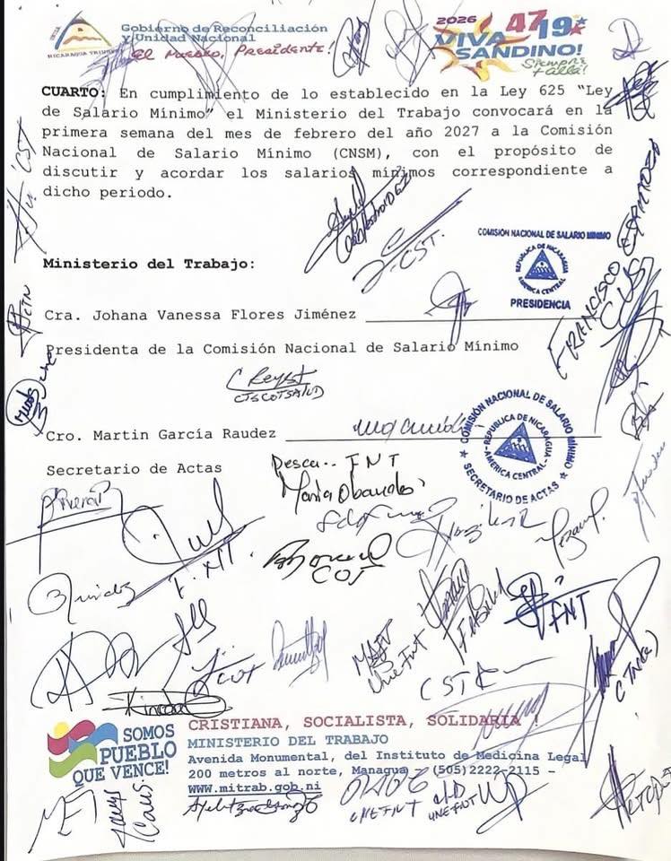 Hoy 5 de marzo fue aprobado nuevo salario mínimo 2026.