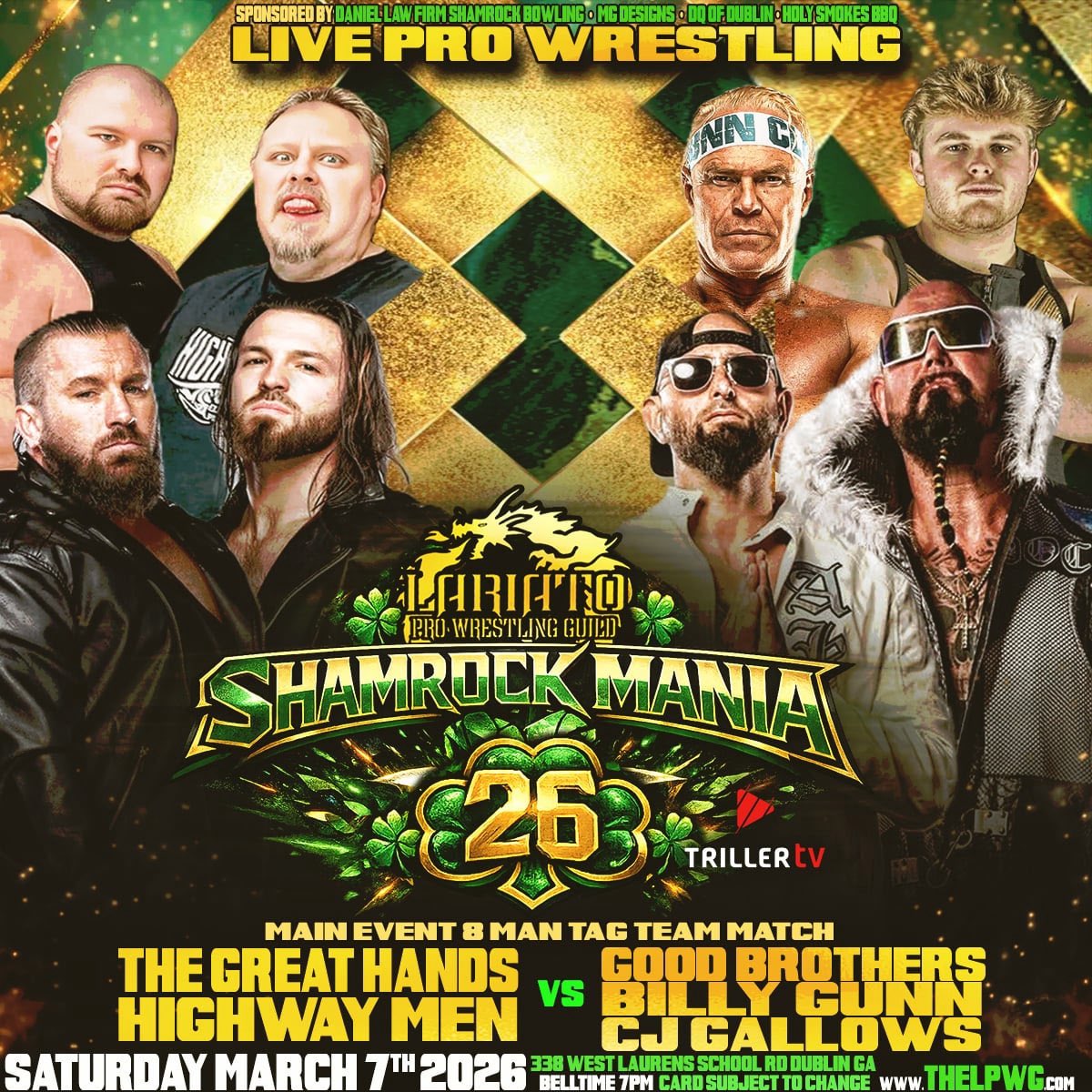 The_BigLG's tweet photo. 3/7 #LariatoPro @RealBillyGunn @MachineGunKA @QTMarshall @TheJohnSkyler @TheJasonHotch @Big_Kon1 @thebryanidol https://t.co/hwqzZcgiJh 4 TIX! https://t.co/atqJ3xAb6P