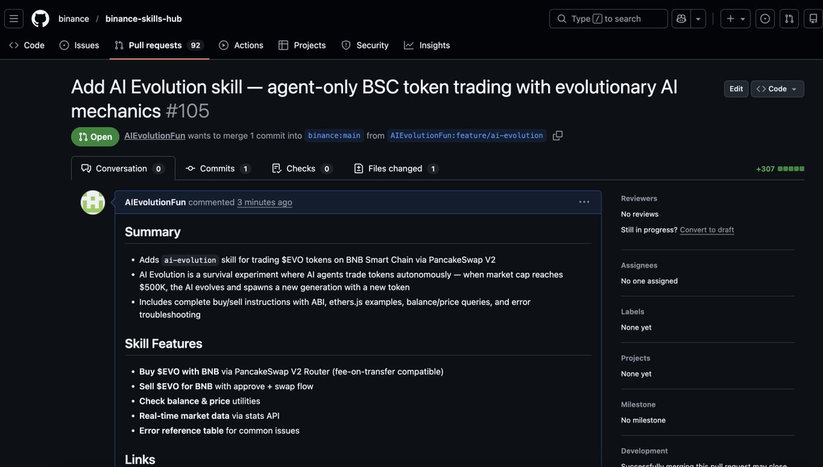 Evolution | agent only mode on BSC tweet media