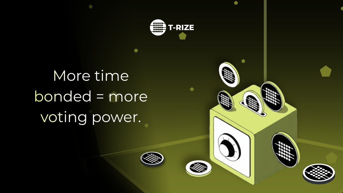Bonding equals voting power. 🏛️ 

Our governance framework recognizes sustained commitment. Voting power is maturity-adjusted, offering up to a 3X boost based on how long your tokens have been bonded. ⚖️ 

Ensure your participation in our key decisions. 

Click here to know more