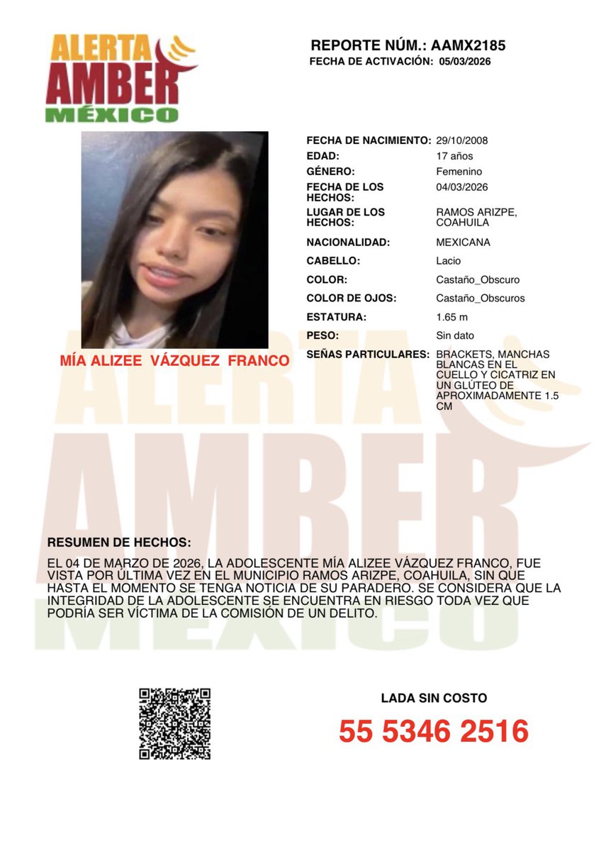 Alerta AMBER México tweet media