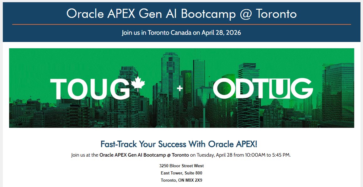 Oracle Developer & Technology User Group (ODTUG) tweet media