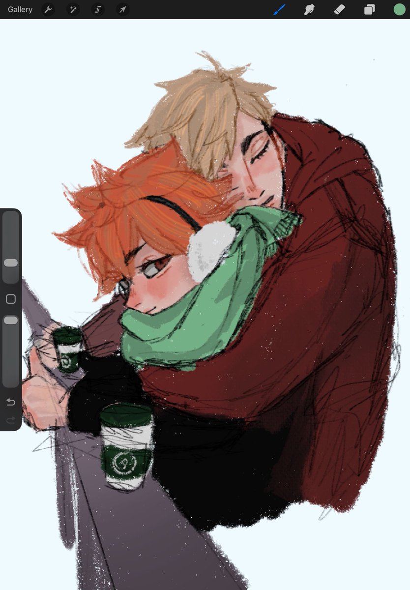 lazy sketch #atsuhina #ハイキュー