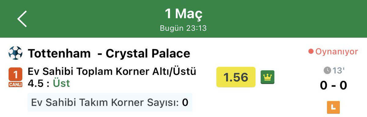 BankoKel's tweet photo. Ev sahibi için açılan 4.5 Üst korner barajı bu maç temposuna göre oldukça cazip. Sizce Tottenham 90 dakikayı kaç kornerle tamamlar? https://t.co/Qc5SJi7t2O
