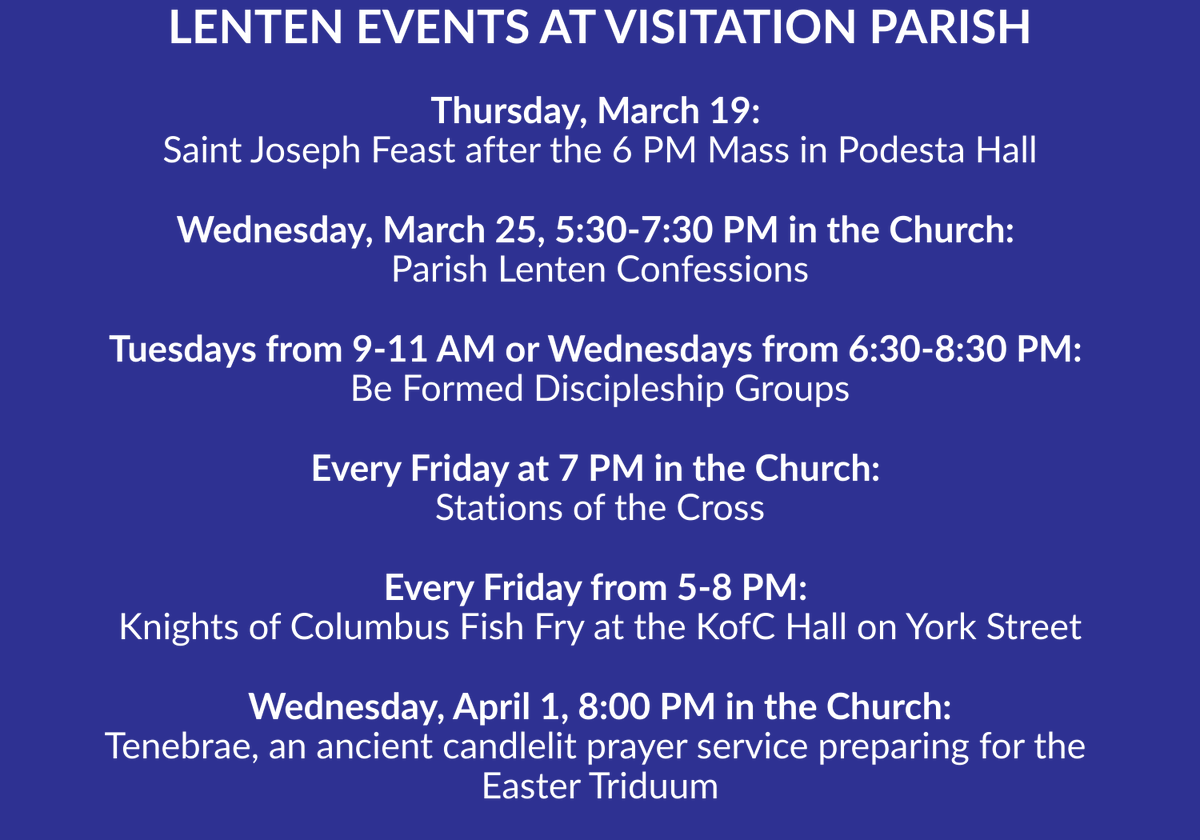 vis_parish's tweet photo. Join us at Visitation Church in Elmhurst!⁣
779 York Road https://t.co/1I18kPsQMz