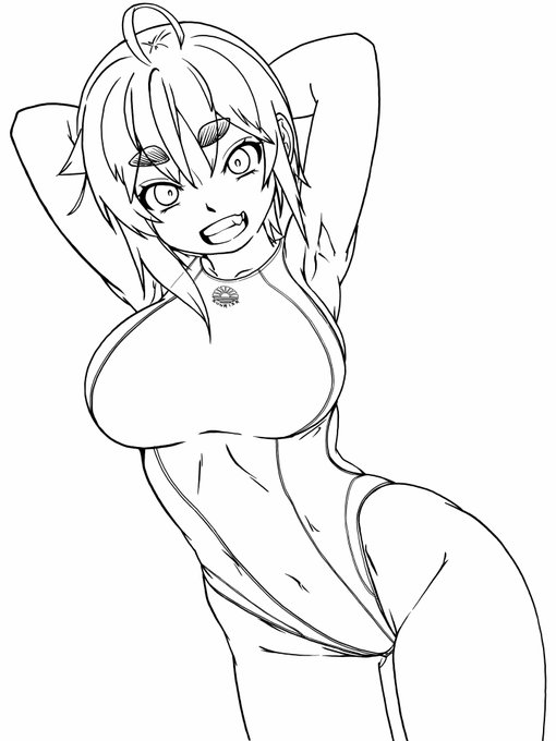 いまいち元気が出ないので競水を描きました
手っ取り早く形にしたい時はやっぱ線画先行
#九嶺蓮歌 