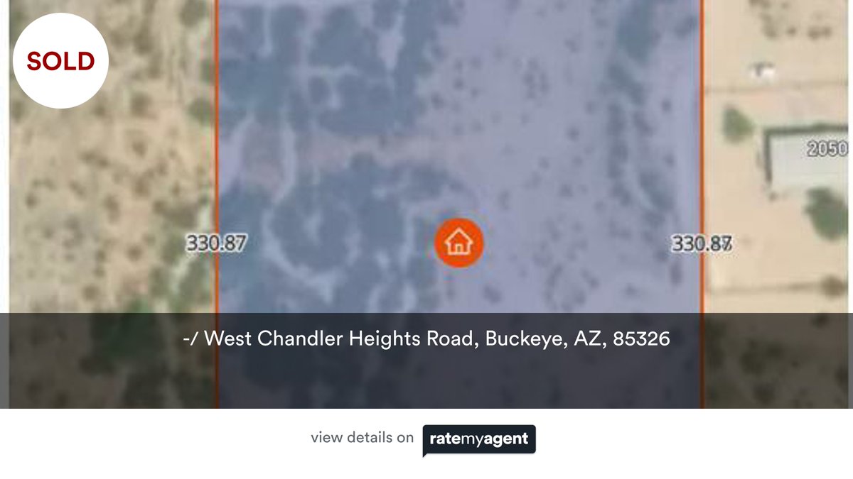 📍 -/ West Chandler Heights Road, Buckeye, AZ, 85326

My latest sale on #RateMyAgent.
Arizona Real Estate Agent SA698504000
rma.reviews/s5vq2ndujs75

...
#ratemyagent #realestate