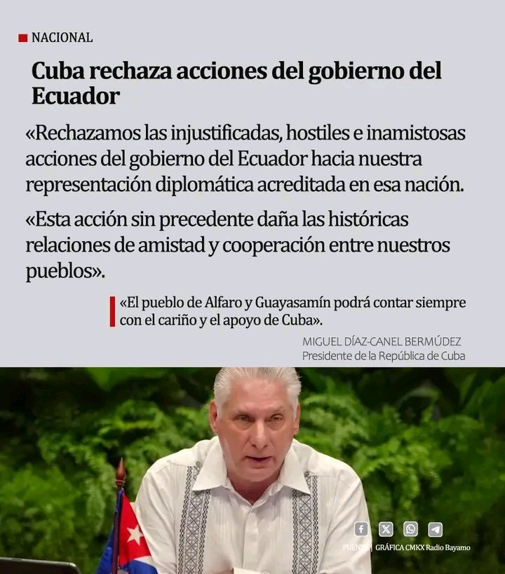 #CubaEstáFirme y actúa fiel a sus principios y dignidad! ❤️🇨🇺