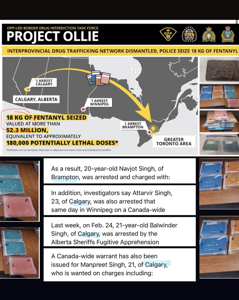 MASSIVE drug bust again in Canada 🇨🇦 18KG of Fentanyl, valued at 2.3 MILLION, could have KILLED thousands 😒 it’s a problem in Canada