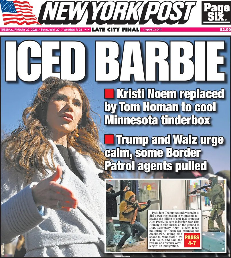 Dr___H___Lekter's tweet photo. #KristiNoem #DHS #Trump #WarCrimes #ICE #TrumpEpsteinPedoCoverUp #ImpeachTrumpNow Impeach Pam Bondi Trump Whitehouse DHS ICE Kristi Noem Trumps Ice Barbie Botox Barbie Fired Leavitt Alex Pretti Renee Good
-
-
#BotoxBarbie #IceBarbie https://t.co/fcGKPnddt5