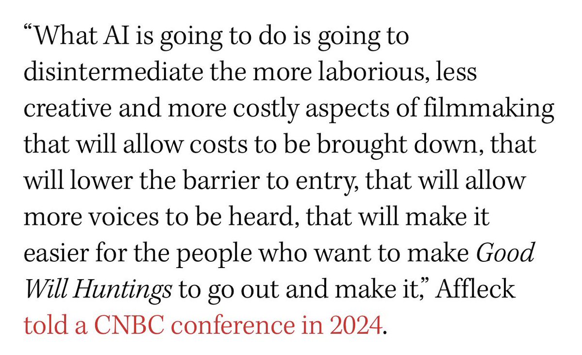 Buying WBD and Interpositive are mutually exclusive events.  

To understand M&amp;A is to know that this timing negates causality.  

To understand AI is to know proprietary data from WBD IP ( and other content purchases ) would make interpositive *much more* useful.