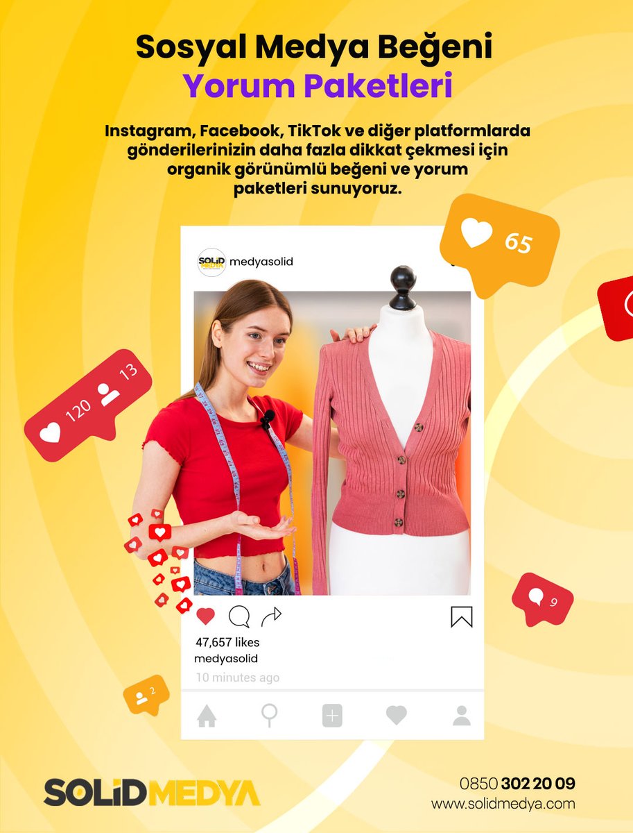 👍 Sosyal medyada daha fazla etkileşim elde edin!

Solid Medya Beğeni ve Yorum Paketleri ile Instagram, Facebook, TikTok ve diğer platformlarda gönderilerinizin daha fazla dikkat çekmesini sağlıyoruz.