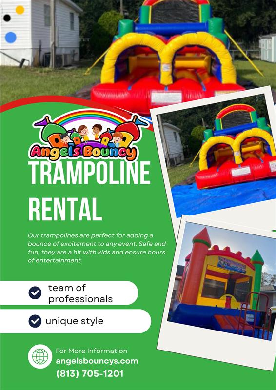 AngelsBouncyFL's tweet image. 🎉🤸 Guaranteed fun for any celebration! At Angels Bouncy, we offer trampoline rental services that are ideal for filling your parties, birthdays, and family events with joy and energy.

🌐 angelsbouncys.com
#AngelsBouncy #TrampolineRental #FunWithoutLimits #Chairs
