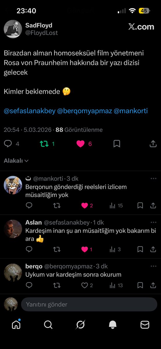 Bizim dostluk arkadaşlık kardeşlik bağları👏👏👏 <a href="/FloydLost/">SadFloyd</a> <a href="/mankorti/">ت</a> <a href="/sefaslanakbey/">Aslan</a>