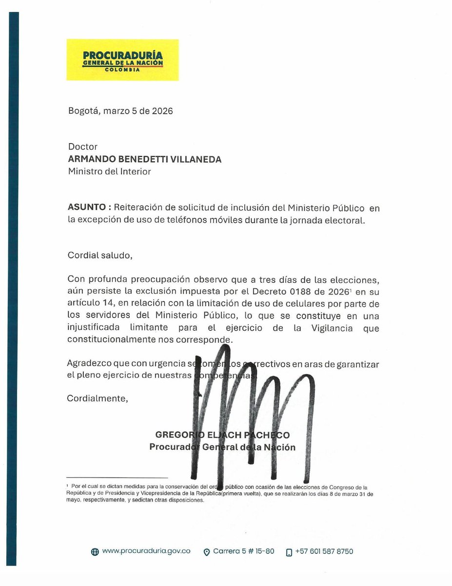 Procuraduría General de la Nación tweet media