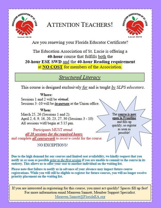 Education Association of St. Lucie (@easl3616) on Twitter photo 