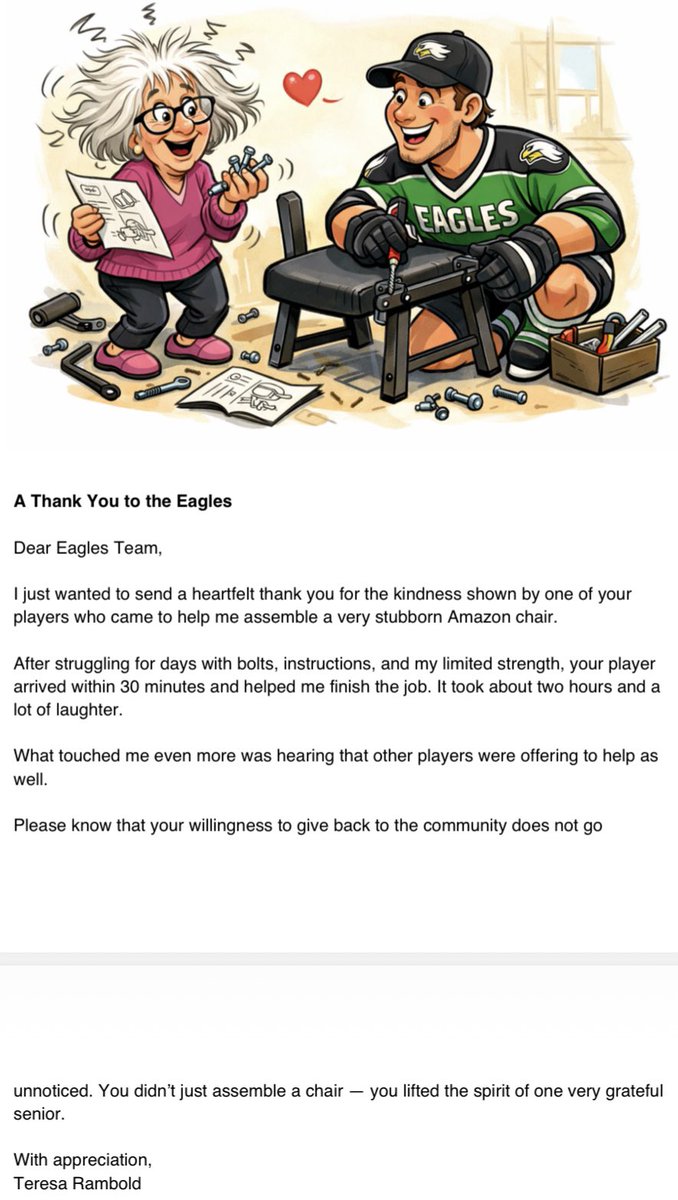 Sicamous_Eagles's tweet image. Eagles in the community! Thank you Teresa for taking the time to send the team this message! @KIJHL #buildingmen #servantleadership #community