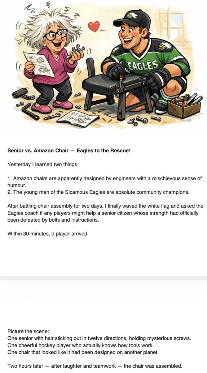 Sicamous_Eagles's tweet image. Eagles in the community! Thank you Teresa for taking the time to send the team this message! @KIJHL #buildingmen #servantleadership #community