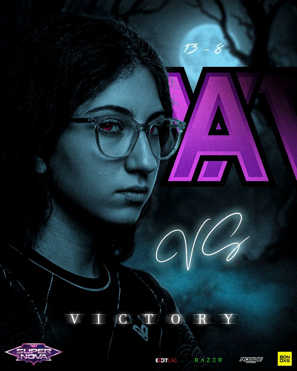 VICTORY!! 👊🏻🔥

Cerramos nuestra segunda aparición en la SUPERNOVA INVITATIONAL de <a href="/arc_esportsmx/">Arcanum Esports</a> !! 

Día 2, segunda prueba superada con un 13 – 8 vs la escuadra de <a href="/natesportsofc/">NAT Esports</a>, GGWP mucho respeto para ellas y la manera en como jugaron este mapa 🙌🏻

Nos vemos el 6 de